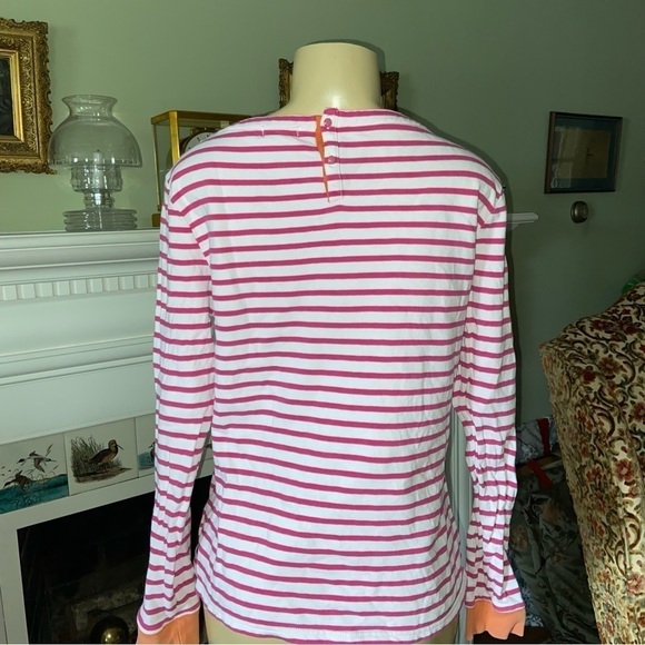 VINEYARD Vines boat neck top with long sleeves and sweatshirt cuffs. En trend. - Picture 2 of 6